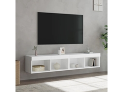 Vidaxl Móveis De Tv Com Luzes Led 2 Pcs 80x30x30 Cm Branco