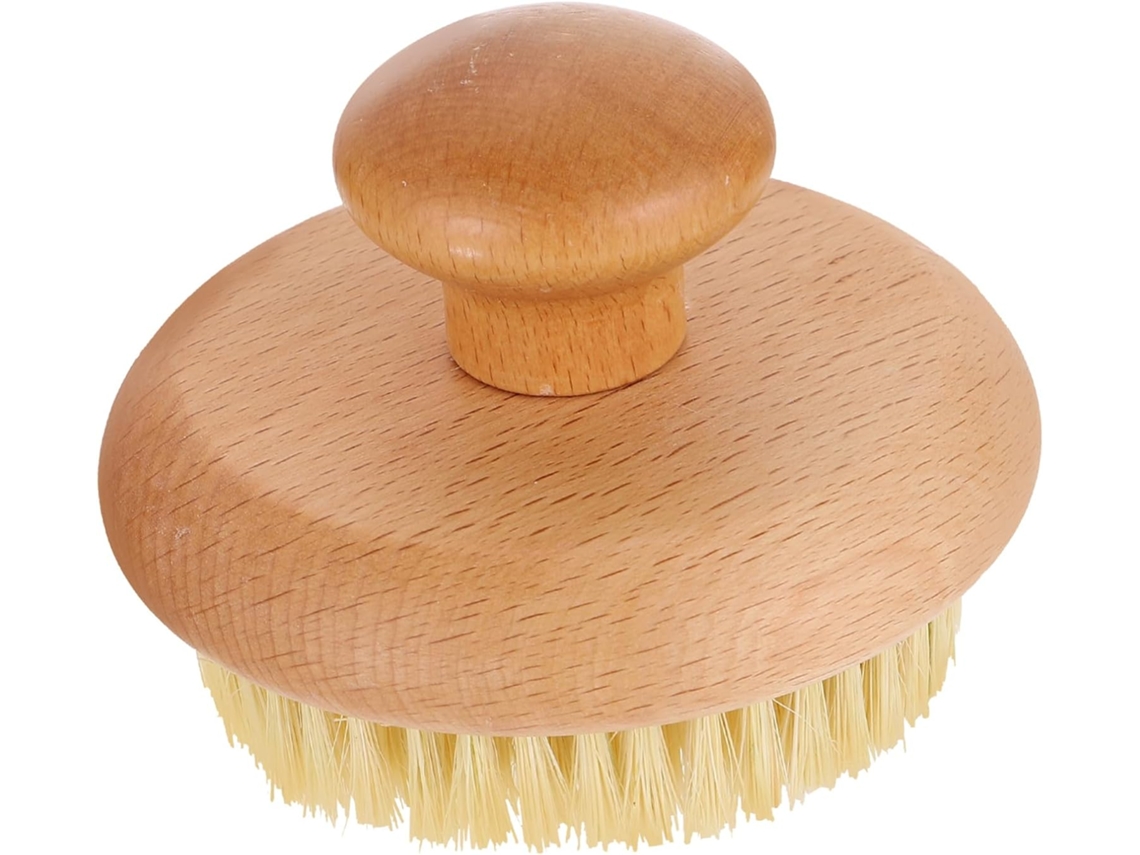 Escova Esfoliante Corporal Redonda, Escova Macia Para Pele Seca, Acessório De Banho Para Remover Células Mortas E