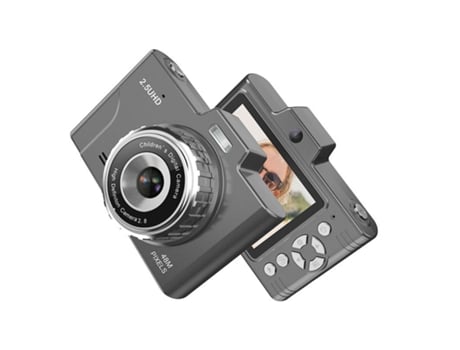 Máquina Fotográfica Compacta Tela Ips de 2,8'' Presente Da Câmera Do Aluno 32 Gb Preto