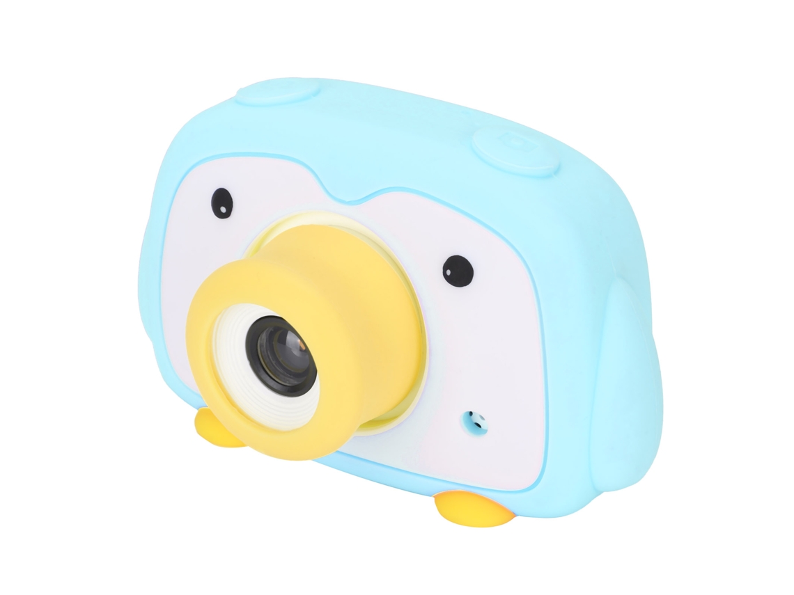Câmera Digital Infantil De 20 Mp, Tela Colorida De 2,0 Polegadas, Filmadora Em Formato De Pinguim, Azul Brilvibera