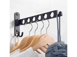 2025 Colgador De Parede Plegável, Rack De Secagem Rotativo 90°, Material De Alumínio Resistente, Multifuncional Para Roupa