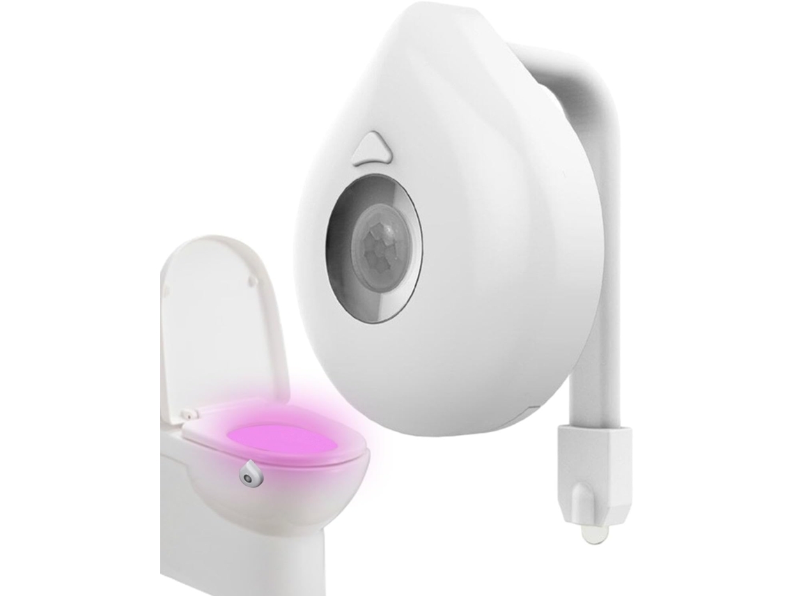 Luz Noturna Para Vaso Sanitário 8 Cores De Led Que Mudam Iluminar A