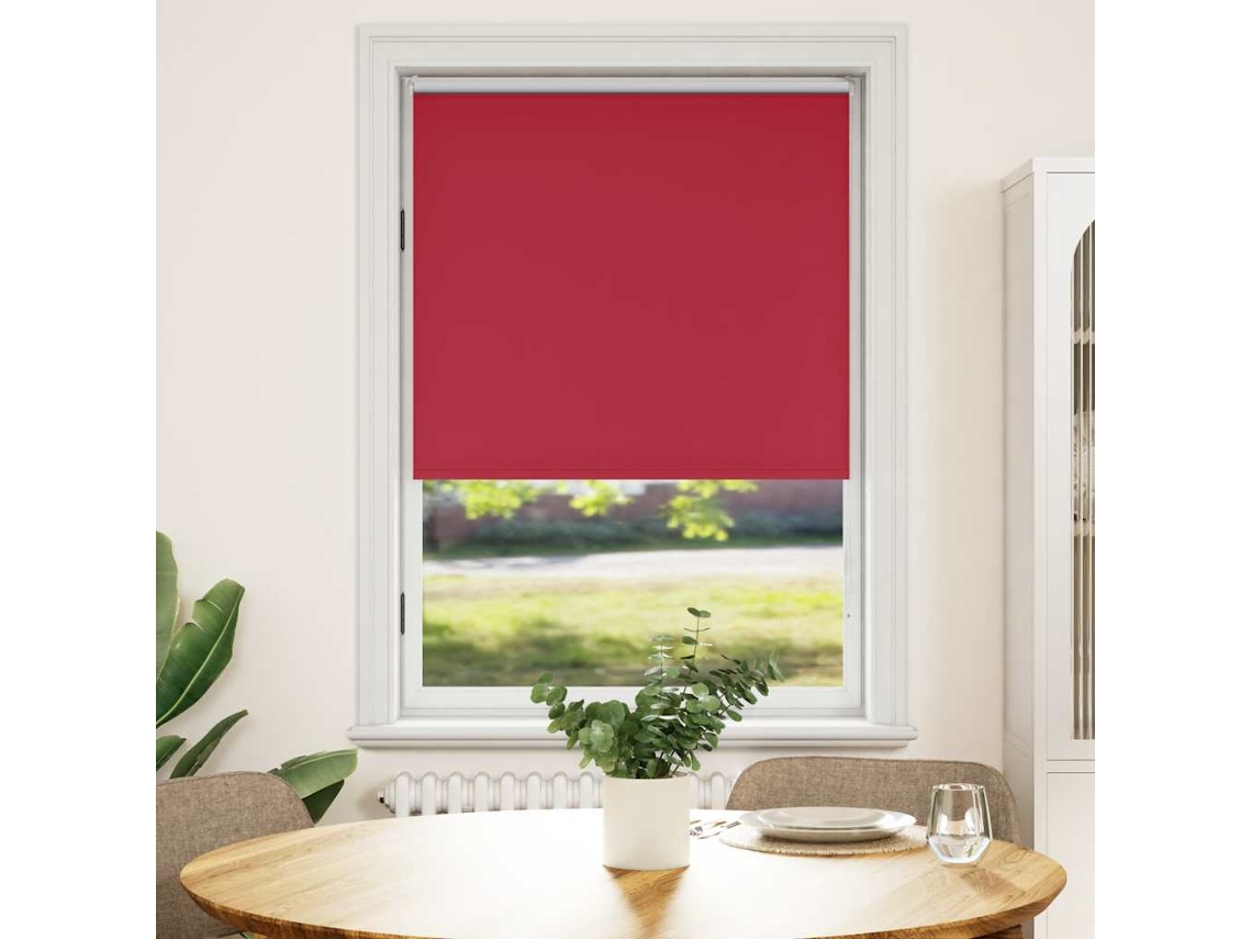 Vidaxl Cortina De Rolo Blackout 84,4x175 Cm, Largura Do Tecido 80 Cm, Vermelha