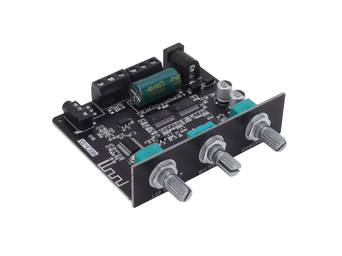 Placa de Amplificador de Potência Bluetooth 2.1 Canais com Controle App e Ajuste de Graves e Agudos Bluetooth 5.1 S/MARCA