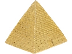 Miniatura de Pirâmide Egípcia em Resina, Dourada, 5,3 Cm, Decoração de Mesa, Acessórios para Casa e Escritório, Alívio CHABERLU