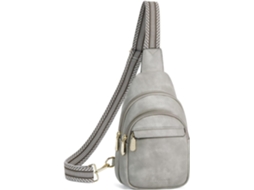 Bolsa Tiracolo Pequena Feminina De Couro, Bolsa Transversal, Pochete, Bolsa De Peito Para Viagem, 4-twilight Grey