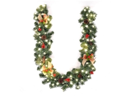 Laxiscreed Guirlanda De Natal Vermelha De 1,8m Com Flores Para Decoração Festiva