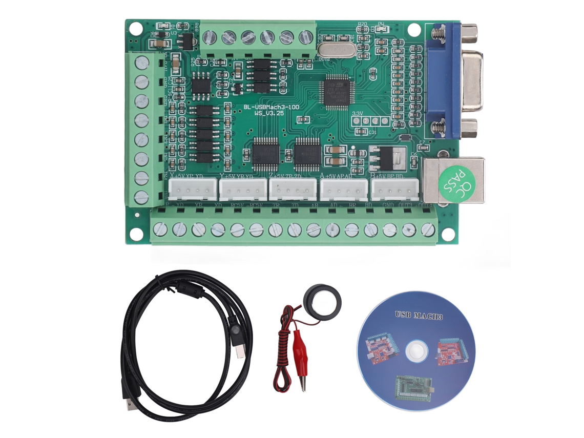 Kit placa controle 5 eixos CNC USB com Z probe para fresamento e gravação máquina 12-24V