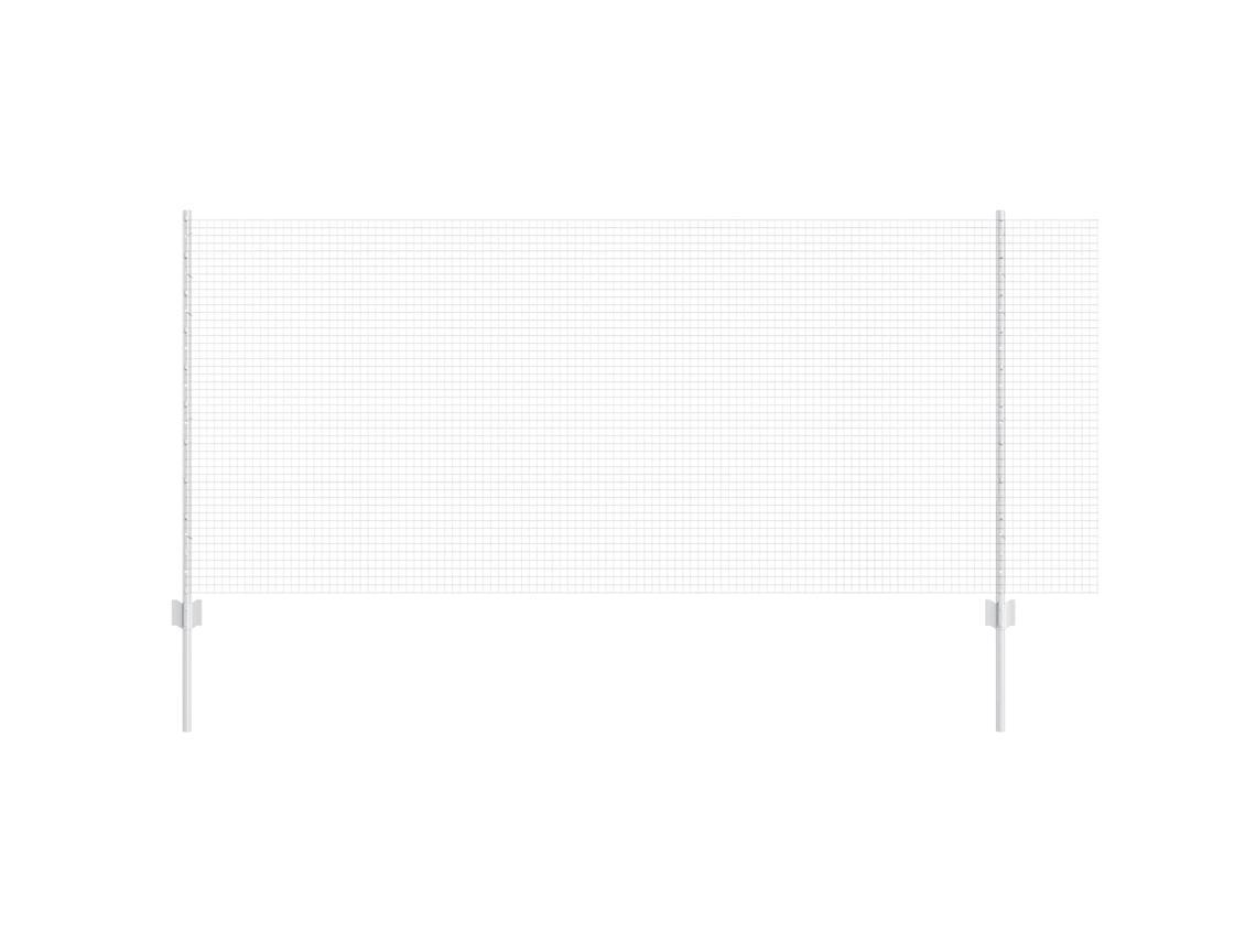 Conjunto 1 Cerca Externa Vidaxl Prateado Aço (25 X 1 M)