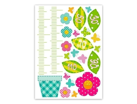 Adesivo infantil Flores - 70 x 50 cm - Multicolor