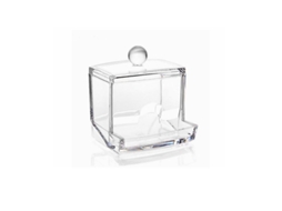 Conjunto De Caixa Dispensadora De Acrílico Para Algodão, Cotonetes E Porta Maquiagem. Aquaforge