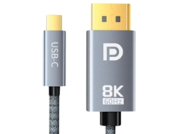 Cabo Displayport 1.4 Para Usb-c 8k@60hz 4k@144hz 32gbps 100cm*