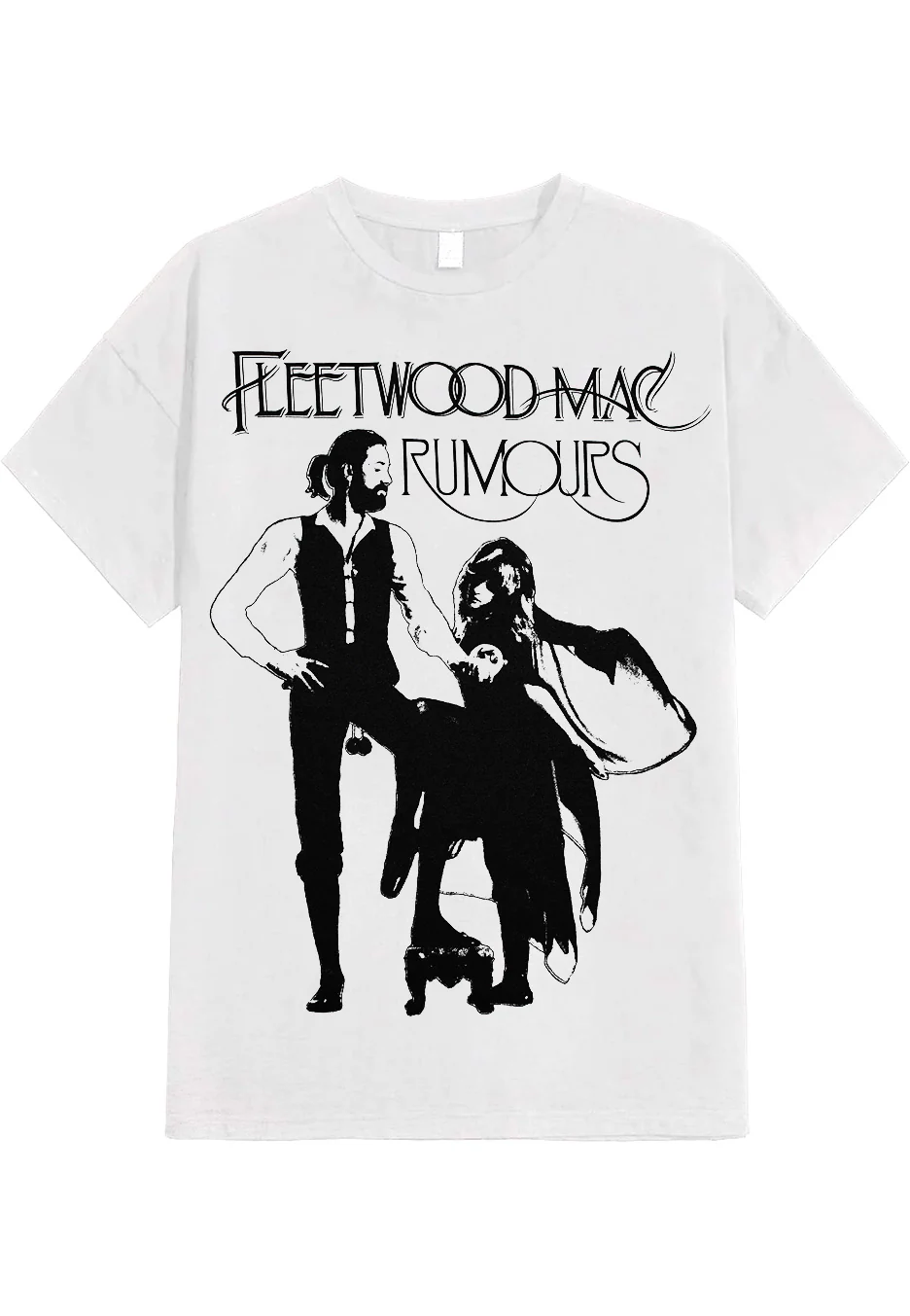 Size:xxl Rockinstone Fleetwood Mac - Rumours White - T-shirt Unisex Adults