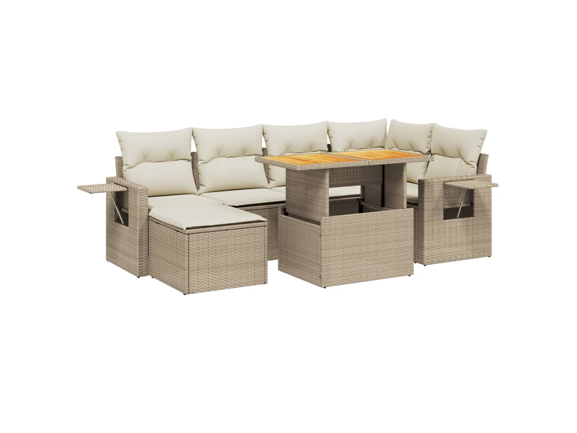 Garden Sofa Set, Garden Sofa Sets Vidaxl Bege Rattan / Vime (n/a)