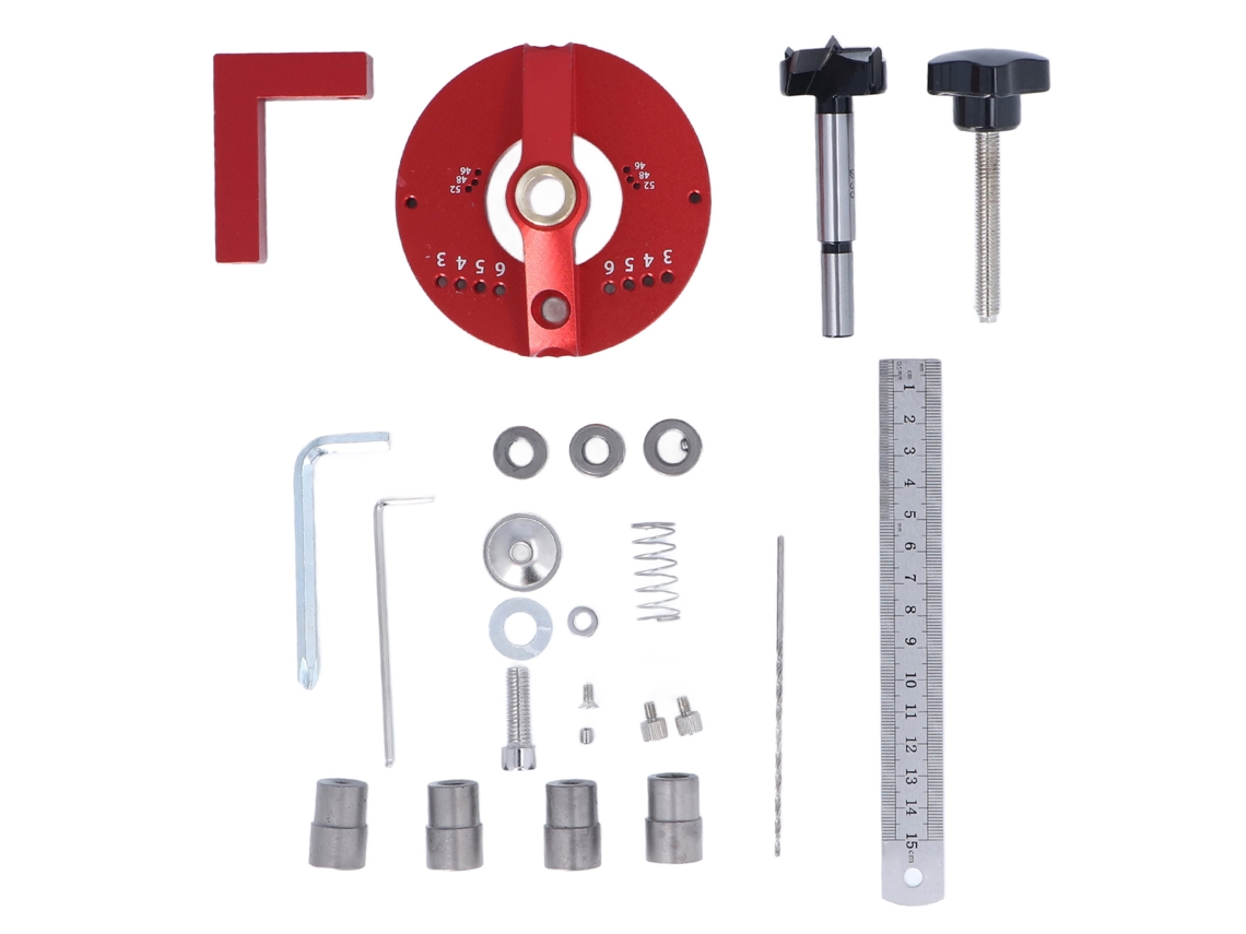 Yuru hinge Jig Drill Guide 35mm Conjunto Ferramenta Perfurar Dobradiça Madeira Móveis Marcenaria