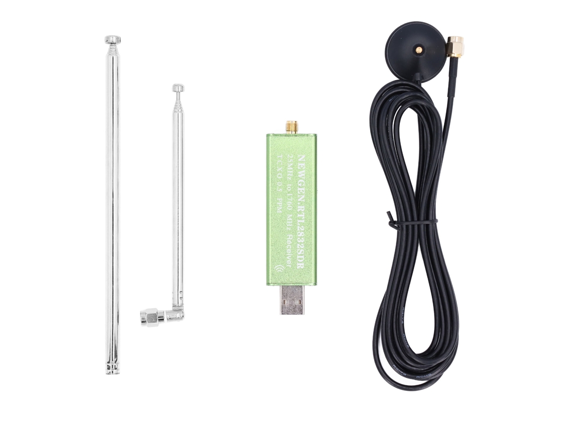 Kit Rádio Definido por Software SDR RTL2832U R820T2 com Receptor de Banda Completa 25-1760MHz S/MARCA