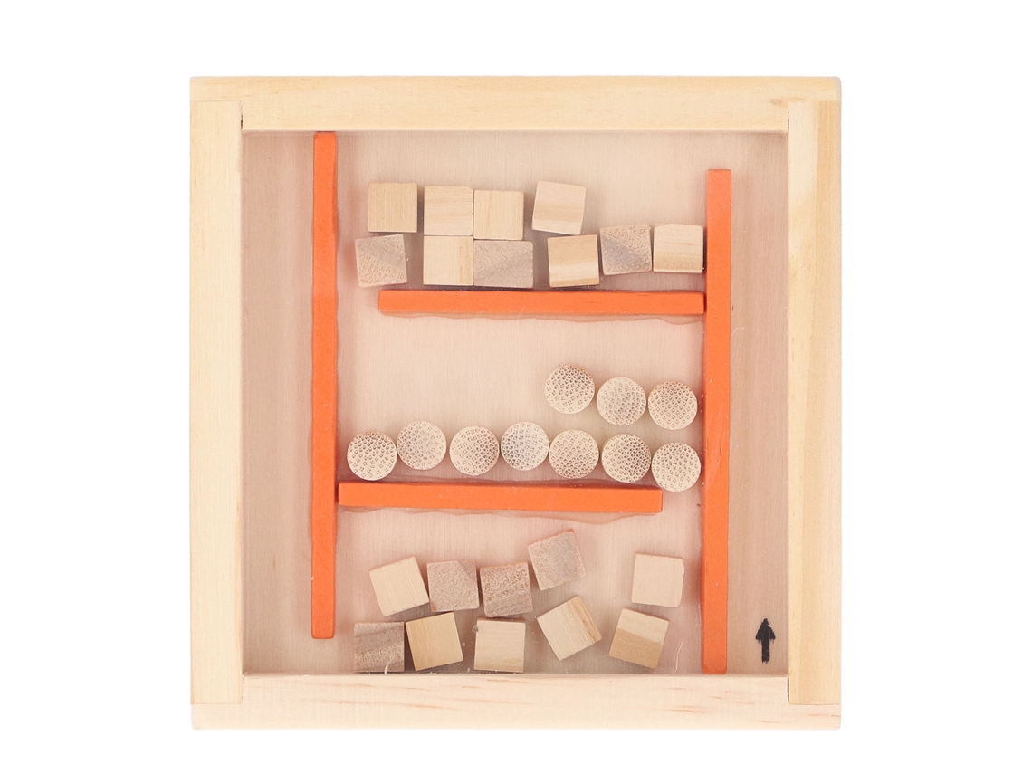 Jogo De Labirinto De Madeira Equilíbrio Bola Interativo Educativo Mesa Brinquedo Para Crianças Laranja