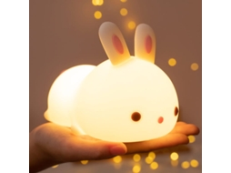 Lâmpada De Coelho Fofa Luz Noturna Quarto Menina Decoração Kawaii Presente Infantil Seguro
