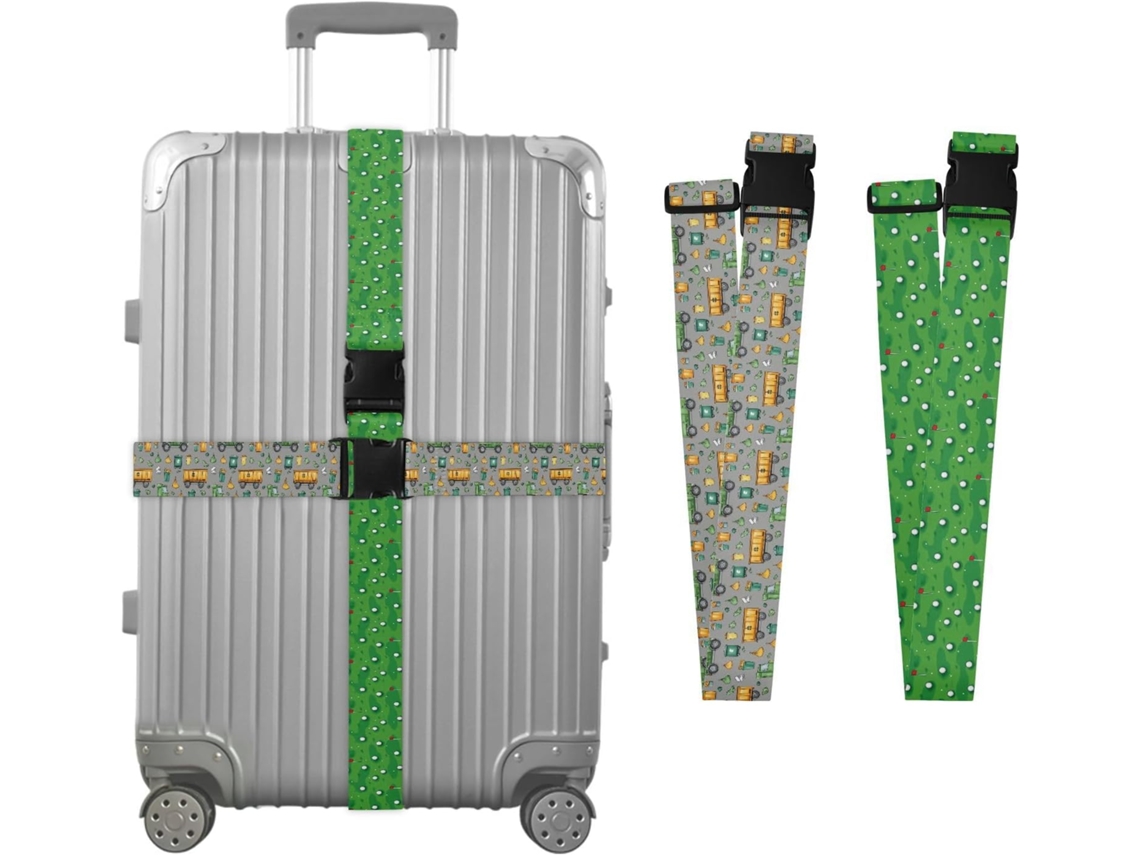 Conjunto De 2 Cintas Fixação Greenv Para Bagagem, Ideais Para Caminhões De Coleta Lixo, Lixeiras De Campos Golfe E Malas