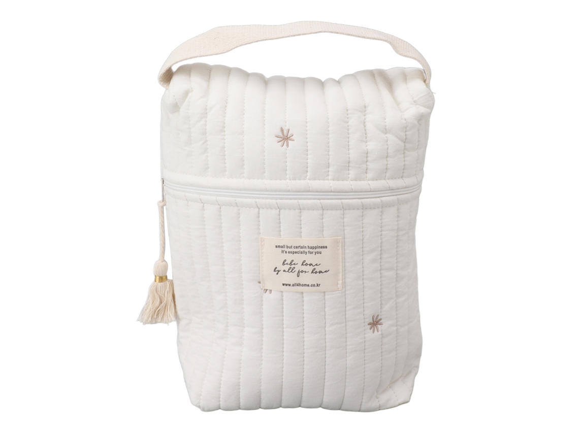 Mali bolsa de Fraldas Bordada Cute para Bebê com Alça para Carrinha em Algodão