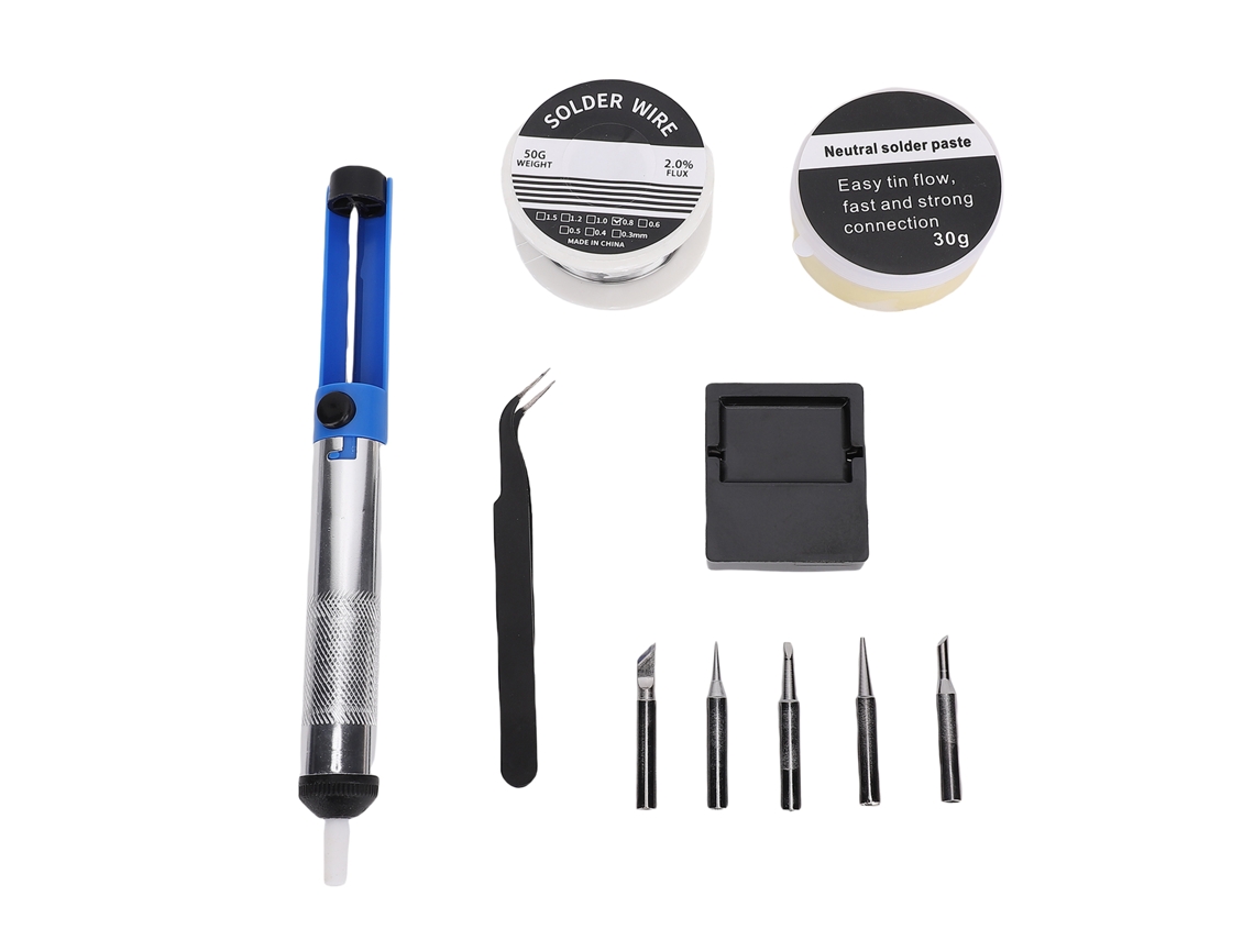 Kit de Solda 12 em 1 com Ferro Ajustável