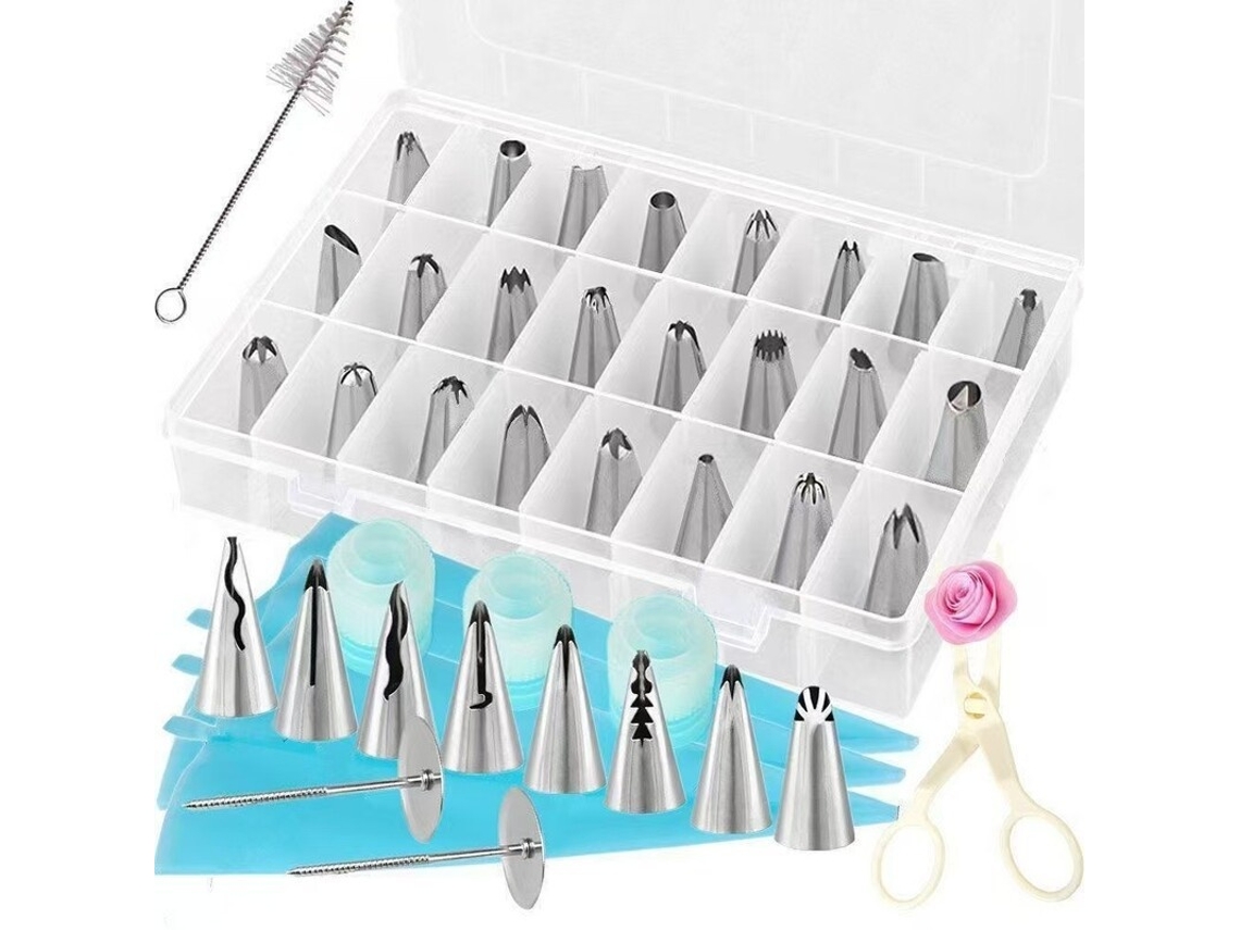 Elysve Kit Confeitaria 42 Pcs, Com Bicos De Confeitar