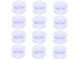 Sewacc Conjunto De 12-almofadas Silicone Com Ventosa Dupla Face Para Choques Borracha E Vidro, Sem Ganchos