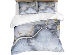 Capa de Edredom com 2 Fronhas 65x65cm em Microfibra Fronha 200x200cm,