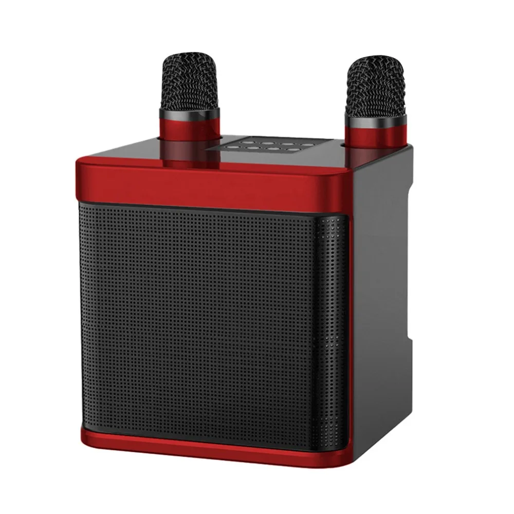 (vermelho) Conjunto De Alto-falantes Bluetooth Com 2 Microfones, Conjunto De Microfone De Áudio Sem Fio Portátil, Multifuncional.
