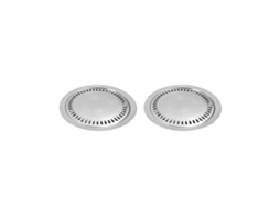 Conjunto De 2 Grelhas Antiaderentes Redondas Para Churrasco, Ideais Para Uso Externo E Interno, Camping E Piquenique (prata)