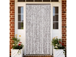 Vidaxl Cortina Anti-insetos 118x220 Cm Chenille Castanho E Bege