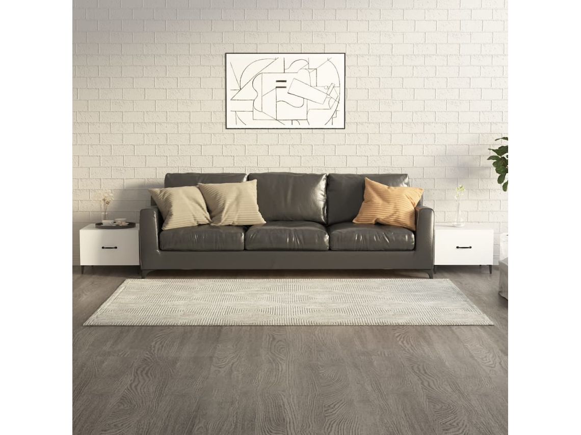 Vidaxl Mesa De Centro Com Pernas De Metal 2 Pcs 50x50x40 Cm Branco