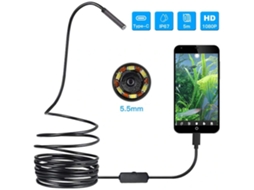 Cabo Flexível De 5,5 Mm E 1 M Para Celular Android, Acompanha Endoscópio Industrial Para Câmera. Brilvibera