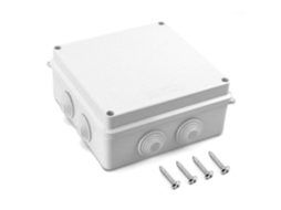 Caja de Conexiones Ip65 En Plástico Abs, Exterior Impermeable, Blanca, 150 X 150 X 70 Mm
