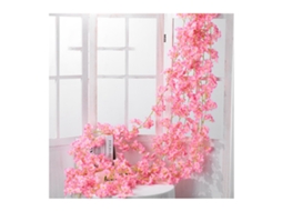 Rattan Arteficial LAXISCREED 1,8m Rosa Fundo 135 Flores