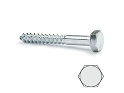 Parafuso de cabeça hexagonal Din 571 zincado 5-30 comprimento 40 mm diâmetro 6 mm UCAFIX