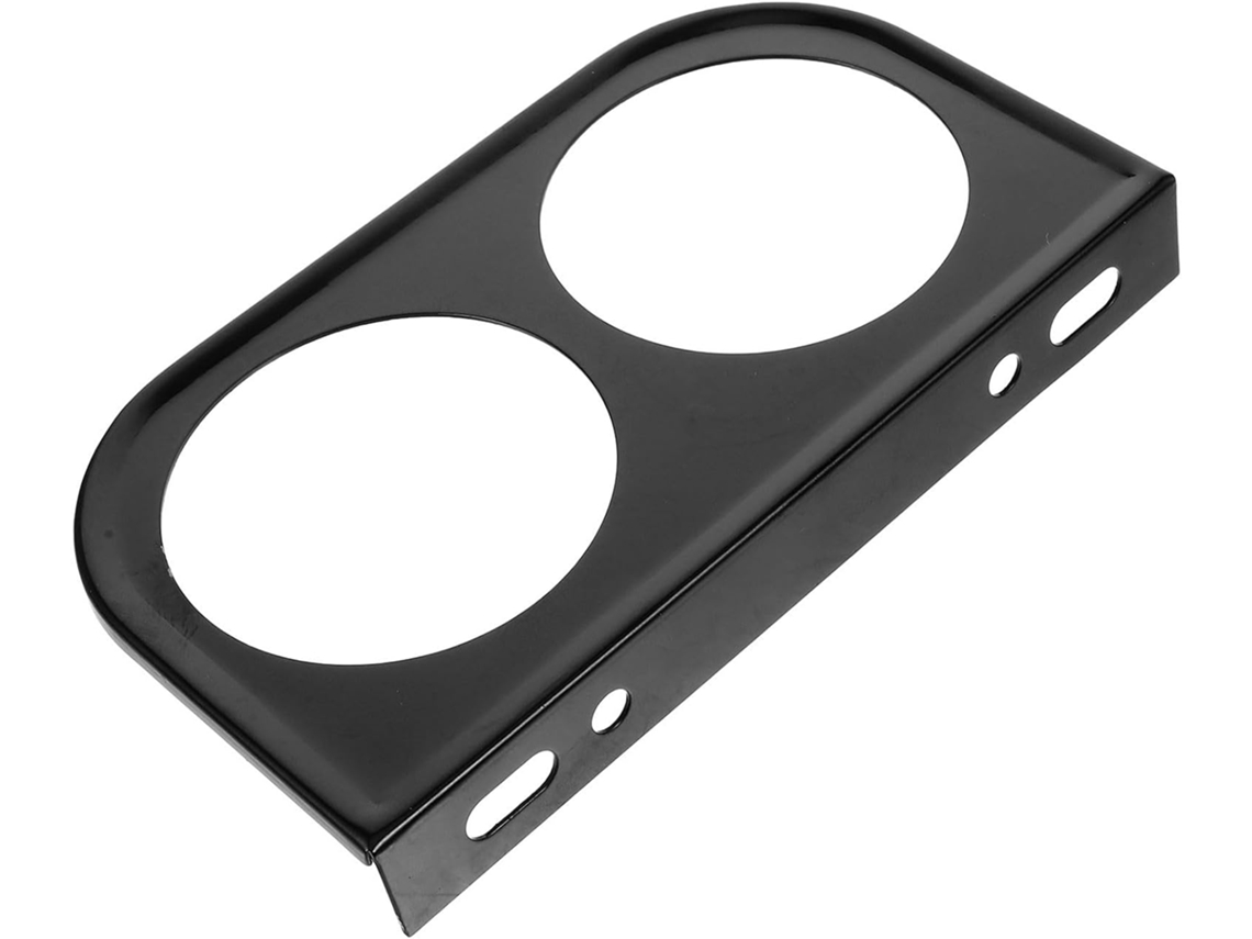 Suporte para medidor automotivo, montagem interna elegante, ferro, 2 furos, vermelho