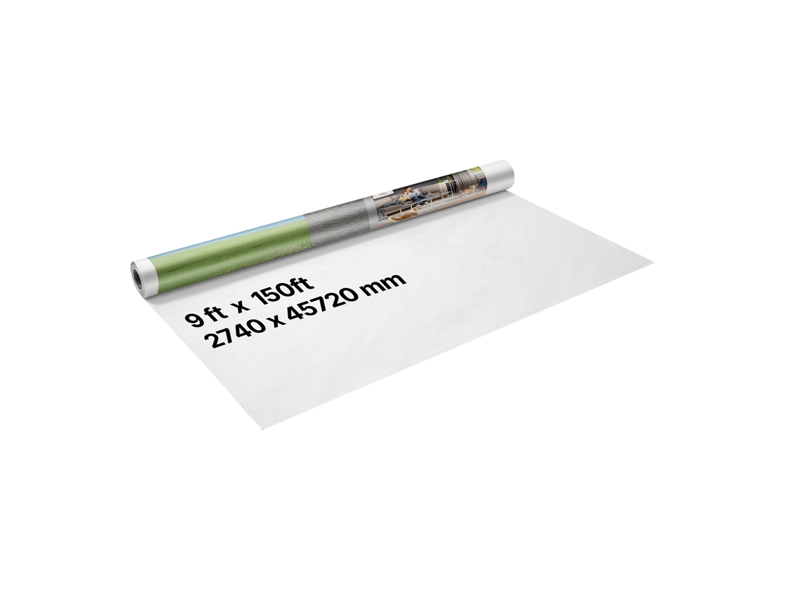 Barreira De Vapor Impermeabilizante De Plástico 2,7 X 45,72 M X 0,13 Mm Branco Vevor