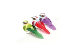 Pássaros Decorativos Multicoloridos 3 Peças Artémio