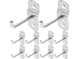 Ganchos de Metal de 5 Cm com 12 Furos Quadrados para Painel Perfurado, Ideais para Organizar Ferramentas e Outros Itens. SFUSHOS