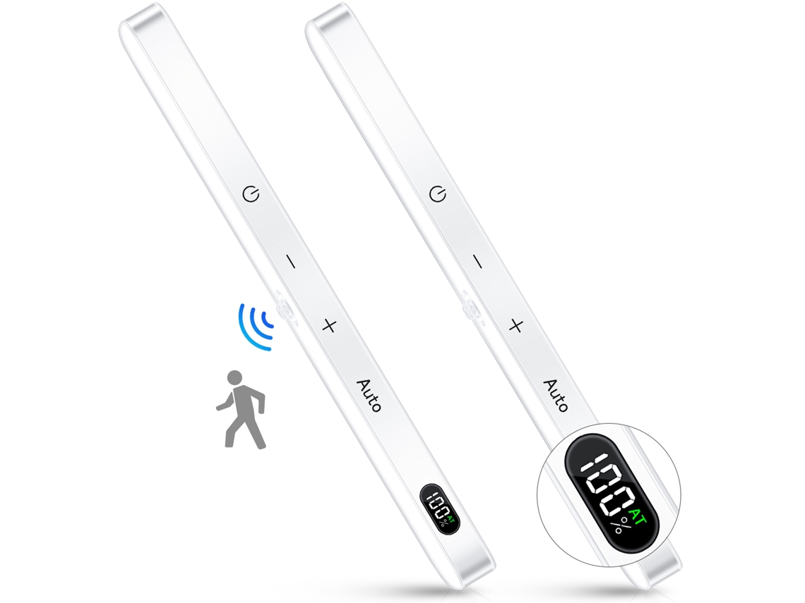 (2 Unidades) Luz De Guarda-roupa Led Com Sensor De Movimento, Sem Fio E Recarregável, Sensível Ao Toque
