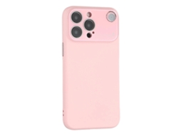 Capa Para Iphone 15 Pro Com Janela Grande Para Câmera E Aromaterapia Em Silicone Líquido, Rosa