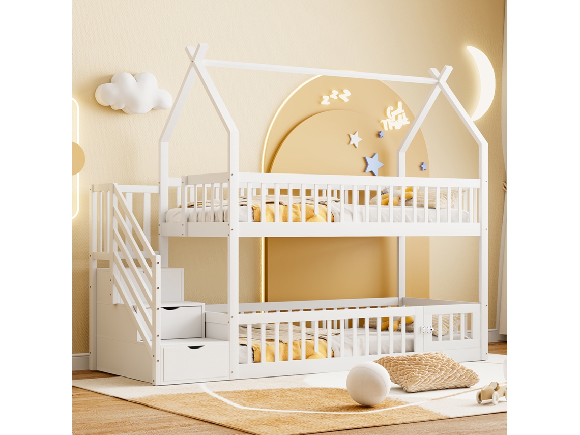 Beliche Infantil 90x200 Com Dossel E Gavetas