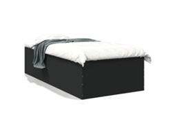Bed Frame, Bed Frames Vidaxl Preto Madeira Processada (90 X 190 Cm)