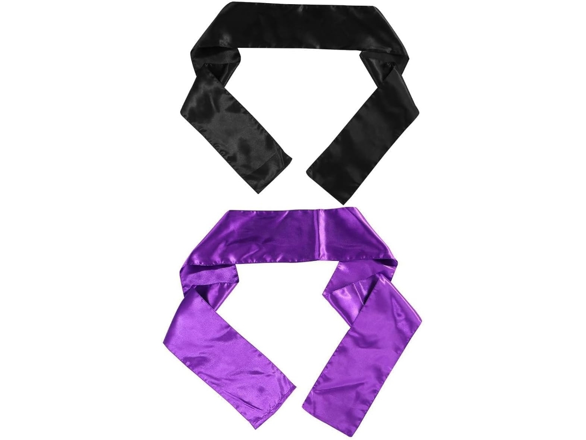 Elásticos de cabelo compridos, design simples e prático, conjunto de 2 unidades em Cetim para cabelo e penteados.