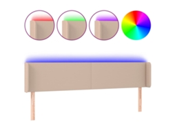 Led Headboard, Led Headboards Vidaxl Marrom Couro Artificial (203 X 16 X 78/88 Cm)
