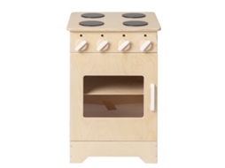 Cozinha/fogão De Brinquedo De Madeira Van Dijk Toys Natural Com Detalhes Em Branco Pertina (qualidade Para Crianças)