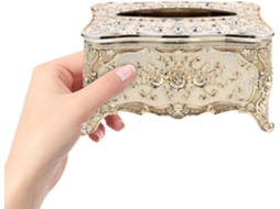 Caixa De Lenços De Papel Yarnow Em Acrílico Dourado Europeu, Organizador Elegante E Dispensador Fácil De Usar Para