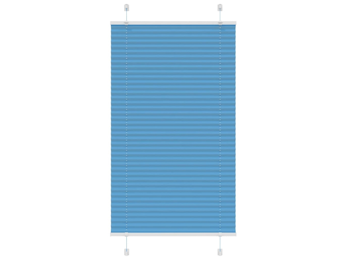 Vidaxl Azul Plissada Cega 80x150 Cm Largura Tecido 79,4 Cm Poliéster