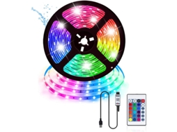 Fita Led, 5 M, Rgb, Usb, Para Decoração De Móveis, Televisão, Prateleiras E Ambientes Internos